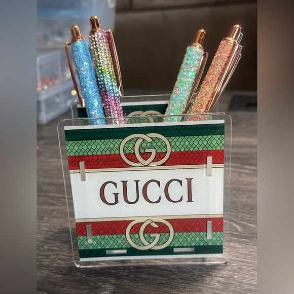 Gucci Glitter Pen Set with Holder - Picture 1 of 3